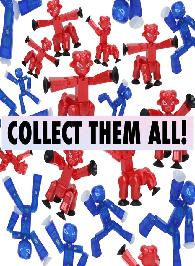 Zing StikBot Dual Pack - Includes 2 StikBots - Collectible Action Figures, Stop Motion Animation, Ages 4 and Up (Indigo Clear Blue (Grim) + Red Chrome (Kyron)) - Image 5